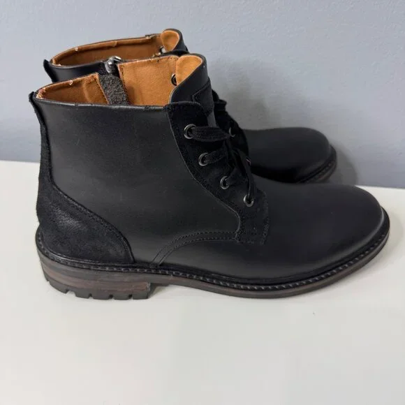 SAKS FIFTH AVENUE men's leather darrell boots size 10 - Picture 4 of 12